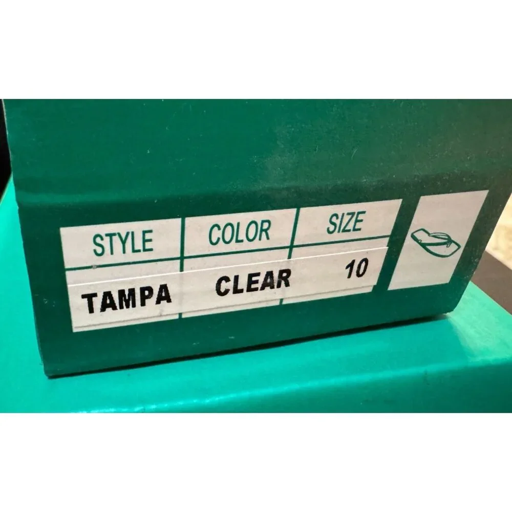 Lauren Lorraine 2 Pack Womens Sandals Tampa Clear & Jade Black Size 10 - Picture 8 of 8